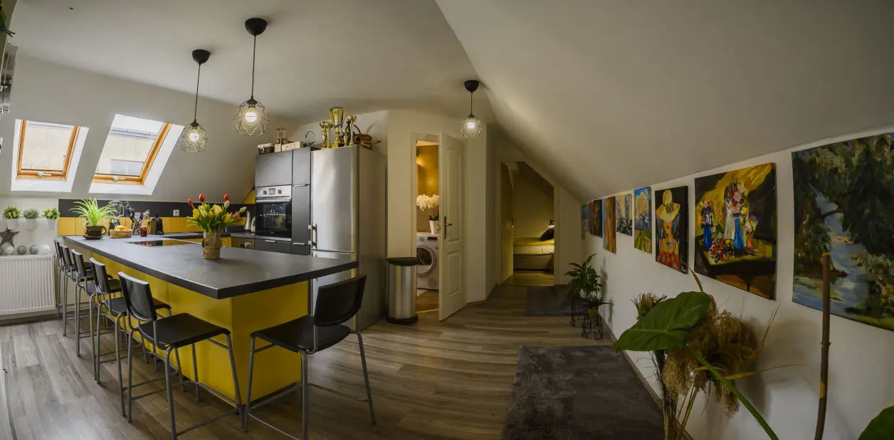 Nagy apartman konyha